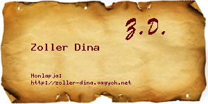 Zoller Dina névjegykártya